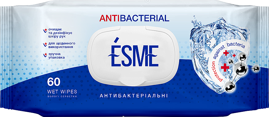 Nawilżane chusteczki antybakteryjne - Esme Antibacterial Wet Wipes — Zdjęcie N2