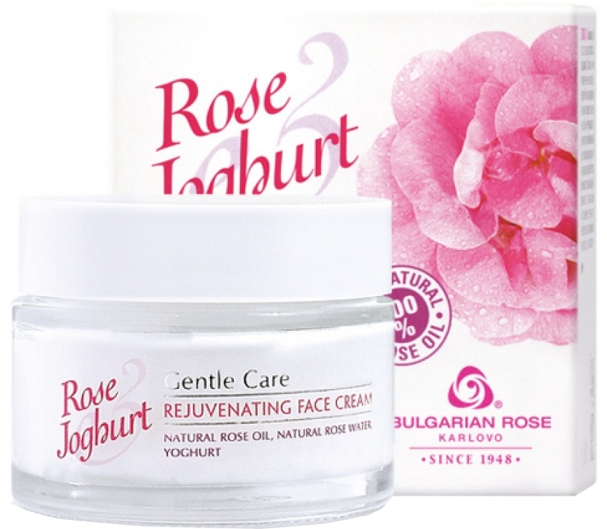 Odbudowujący krem przeciw starzeniu 50+ - Bulgarian Rose Rose & Joghurt Rejuvenating Face Cream