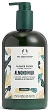 Krem-żel pod prysznic - The Body Shop Vegan Almond Milk Gentle & Creamy Shower Cream — Zdjęcie N3