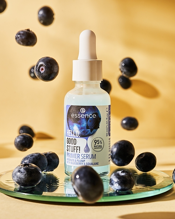Baza-serum do twarzy - Essence Hello, Good Stuff! Primer Serum Hydrate & Plump Blueberry & Squalane — Zdjęcie N10