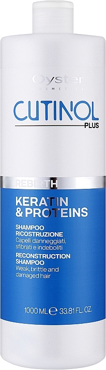 Odbudowujący szampon do włosów z keratyną i proteinami - Oyster Cosmetics Cutinol Plus Rebirth Reconstruction Shampoo — Zdjęcie N2