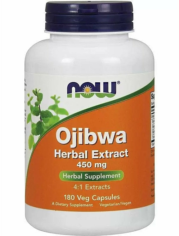 Kapsułki ekstrakt ziołowy Ojibwe, 450 mg - Now Foods Ojibwa Herbal Extract Veg Capsules — Zdjęcie N2