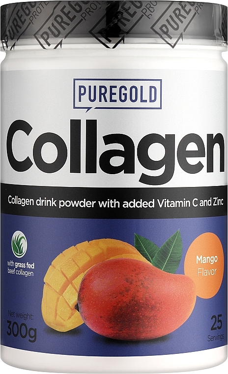 Kolagen z Witaminą C i Cynkiem, mango - Pure Gold Collagen Marha — Zdjęcie N1