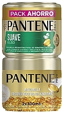 Zestaw dla mężczyzn - Pantene Pro-V Soft & Smooth Mask (hair/mask/2x300ml) — Zdjęcie N1