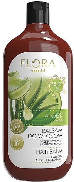Balsam do włosów suchych i farbowanych z aloesem - Vis Plantis Flora Balm For Dry and Colored Hair — Zdjęcie N1