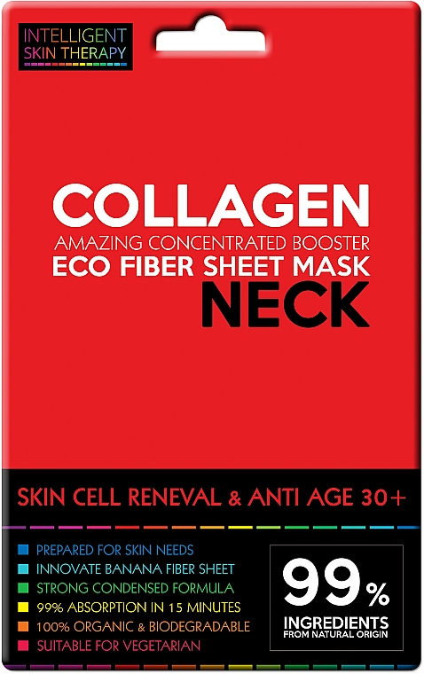 Ekspresowa maska na szyję przeciwstarzeniowa z morskim kolagenem - Beauty Face IST Skin Cell Reneval & Anti Age Neck Mask Marine Collagen — Zdjęcie N1