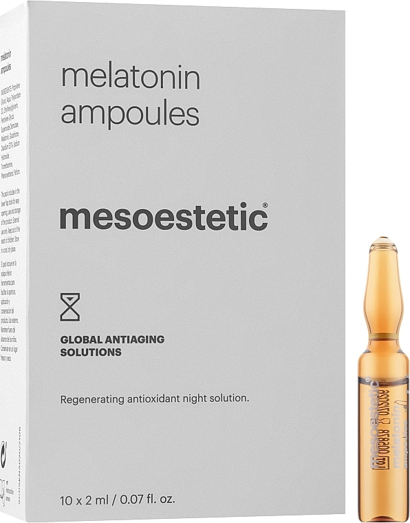 Ampułki do twarzy Melatoninowa pielęgnacja na noc - Mesoestetic Home Performance Melatonin Ampoules — Zdjęcie N1