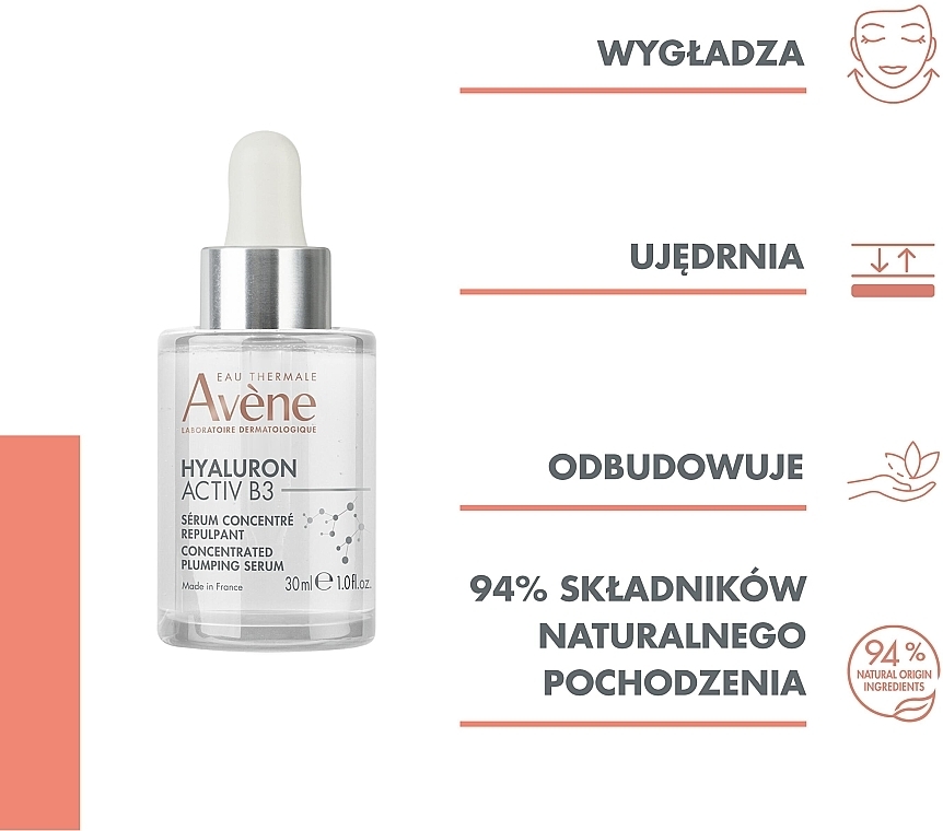 Skoncentrowane serum wypełniające - Avene Hyaluron Activ B3 Concentrated Plumping Serum — Zdjęcie N5