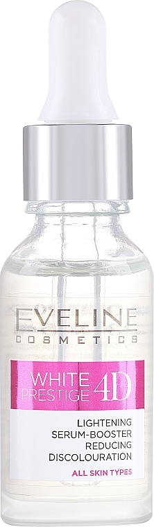 PRZECENA! Serum do twarzy - Eveline White Prestige 4D Lightening Serum-Booster Reducing Discolouration * — Zdjęcie N1