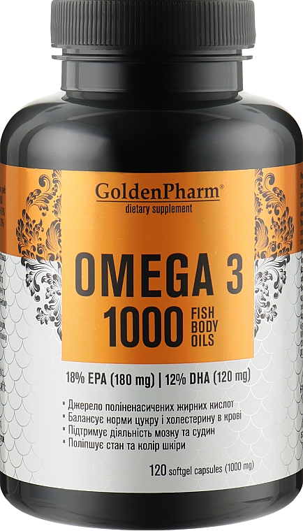 Suplement diety Omega 3 - Golden Pharm — Zdjęcie N1