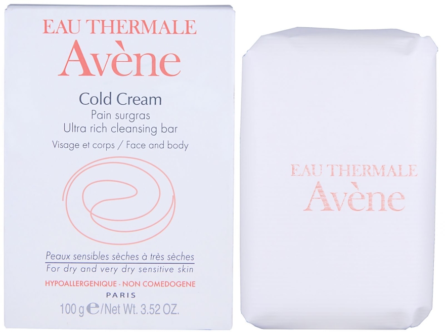 Odżywcza kostka do mycia twarzy i ciała - Avene Peaux Seches Cold Cream Soap — Zdjęcie N1
