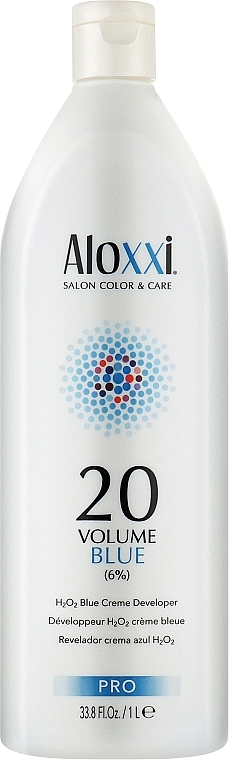 Krem-utleniacz do włosów 6% - Aloxxi 20 Volume Blue Creme Developer  — Zdjęcie N1