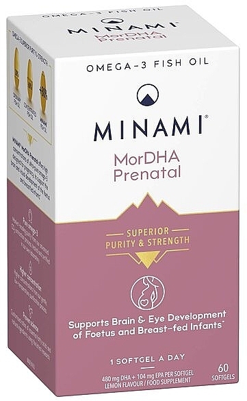 Suplement prenatalny z kwasami omega-3 - Minami MorDHA Prenatal — Zdjęcie N1