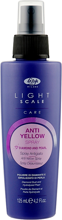 Termoochronny spray przeciw żółknięciu włosów z fioletowym pigmentem - Lisap Light Scale Anti Yellow Spray