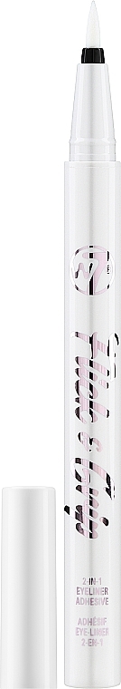 Klej do rzęs w eyelinerze - W7 Flick & Grip 2 in 1 Eyeliner Pen — Zdjęcie N1
