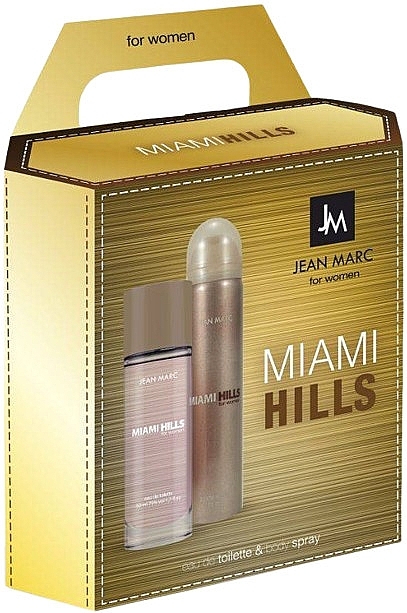 Zestaw - Jean Marc Miami Hills (edt/50ml + deo/75ml) — Zdjęcie N1