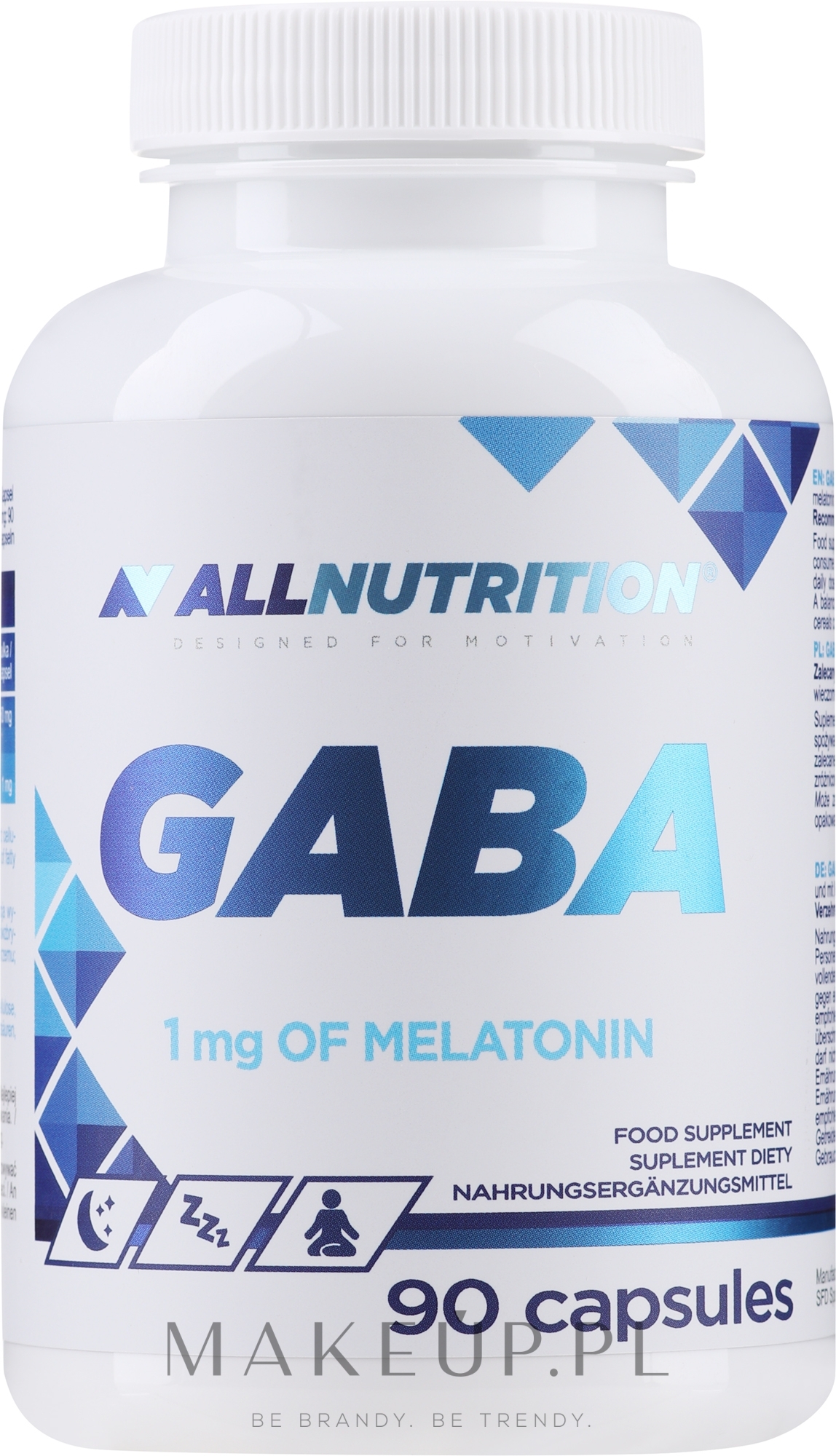 Dodatek do żywności Kwas gamma-aminomasłowy - Allnutrition Adapto Gaba — Zdjęcie 90 szt.
