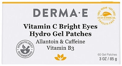 Plastry hydrożelowe z witaminą C - Derma E Vitamin C Bright Eyes Hydro Gel Patches — Zdjęcie N3