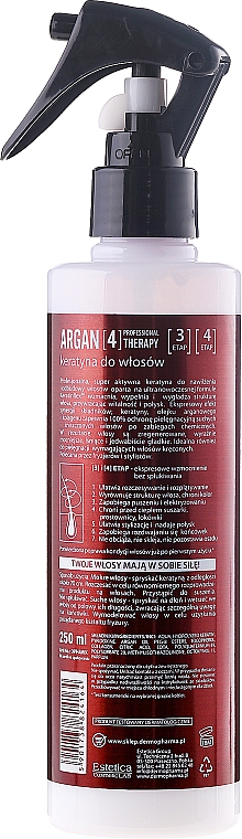 PREZENT! Keratyna do włosów Nawilżenie i wygładzenie - Dermo Pharma Professional Argan[4]Therapy — Zdjęcie N2