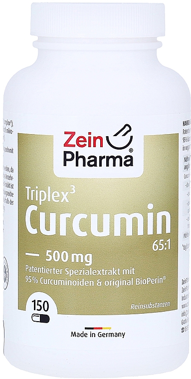 Suplement diety Kurkumina i bioperyna, 500 mg - ZeinPharma Curcumin-Triplex 500 mg — Zdjęcie N1