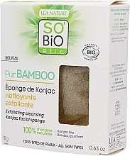 Złuszczająca BIO gąbka konjac do oczyszczania twarzy - So'Bio Etic Pur Bamboo Exfoliating Cleaning Konjac Facial Sponge — Zdjęcie N1