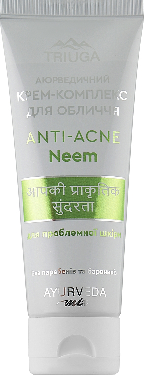 Ajurwedyjski krem-kompleks dla skóry problematycznej - Triuga Ayurveda Mix Anti-Acne Neem Cream