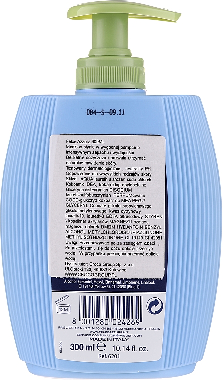Mydło w płynie - Felce Azzurra Antibacterico Mint & Lime — Zdjęcie N2