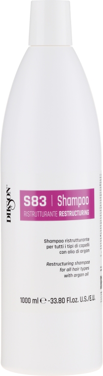 Restrukturyzujący szampon do włosów z olejem arganowym - Dikson S83 Restructuring Shampoo With Argan Oil — Zdjęcie N1