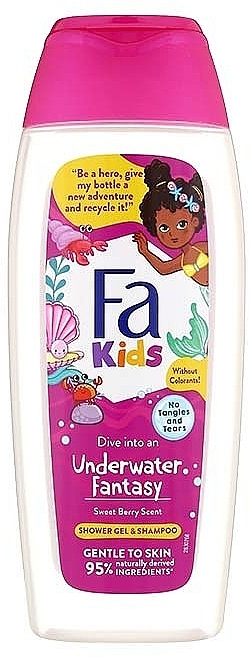 Szampon-żel dla dziewczynek Podwodna fantazja, kraby - Fa Kids Underwater Fantasy Shower Gel & Shampoo — Zdjęcie N1