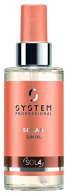 Ochronny olejek do włosów przeciw promieniom UV - System Professional Solar Sun Oil SOL4 — Zdjęcie N1
