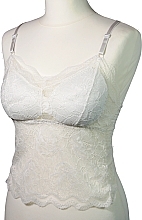 Długi koronkowy top, biały - Lolita Accessories — Zdjęcie N2