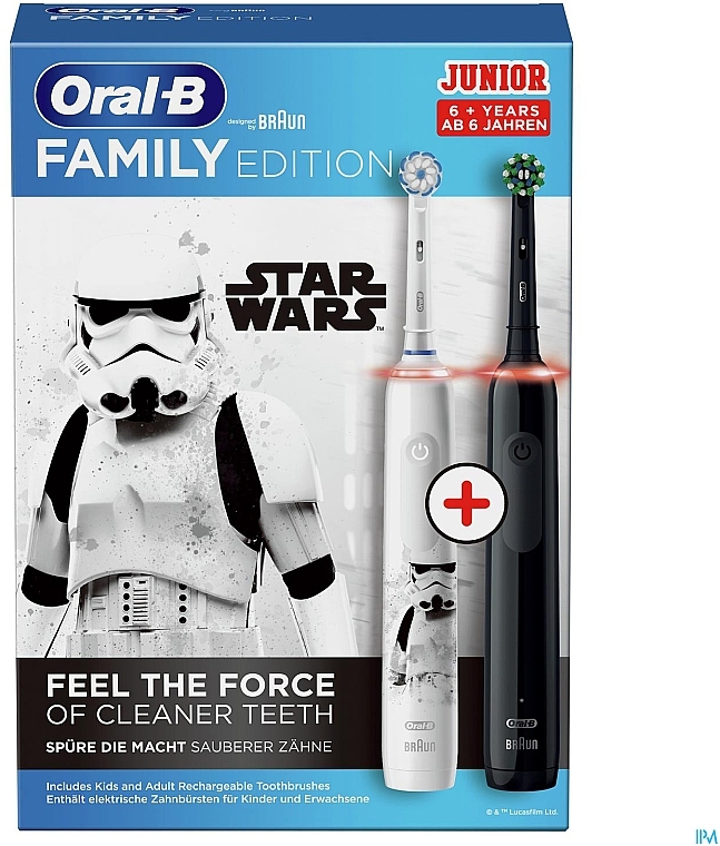 Zestaw elektrycznych szczoteczek do zębów - Oral-B Junior Star Wars Family Edition (tooth/brush/2pcs) — Zdjęcie N3