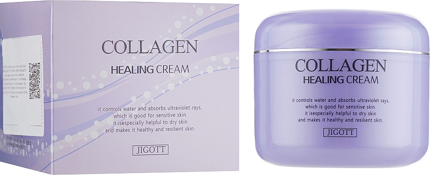 Odżywczy krem ​​do twarzy z kolagenem - Jigott Collagen Healing Cream — Zdjęcie N1