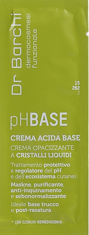 PREZENT! Krem do twarzy na dzień - Dr Barchi pH Base Acid Base Cream (próbka) — Zdjęcie N1