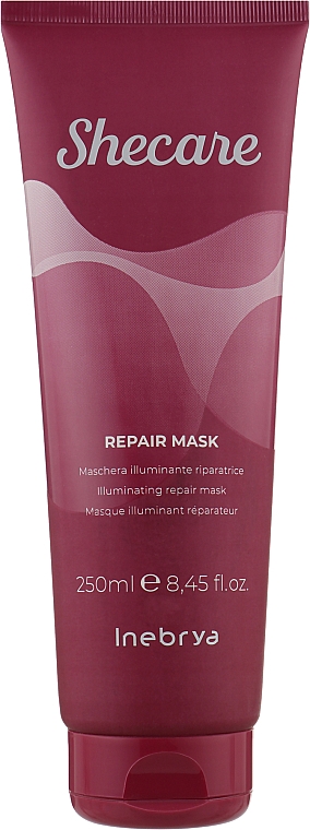 Rozświetlająco-naprawcza maska do zniszczonych włosów - Inebrya She Care Repair Mask — Zdjęcie N1