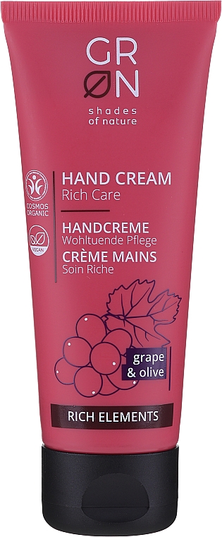 Krem do rąk Winogrona i oliwka - GRN Rich Elements Grape & Olive Hand Cream — Zdjęcie N1