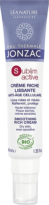 Wygładzający krem do twarzy do skóry suchej i wrażliwej - Eau Thermale Jonzac Sublimactive Smoothing Rich Cream — Zdjęcie N1