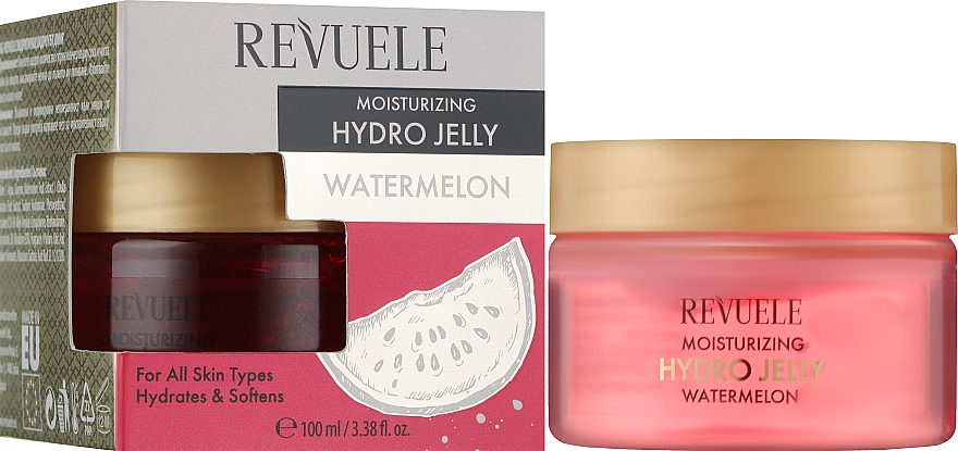 Arbuzowy krem do twarzy - Revuele Moisturizing Hydro Jelly Watermelon — Zdjęcie N2
