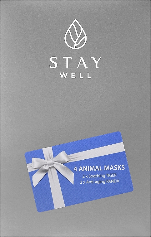 Zestaw - Stay Well Animal Masks (mask/4pcs) — Zdjęcie N1