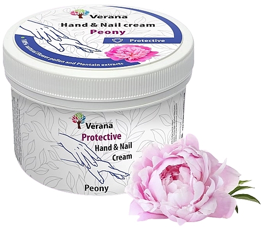 PRZECENA! Krem ochronny do stóp i paznokci Piwonia - Verana Protective Hand & Nail Cream Peony * — Zdjęcie N1