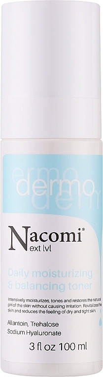 Nawilżający tonik do skóry suchej i wrażliwej - Nacomi Dermo Daily Moisturizing & Balancing Toner — Zdjęcie N1