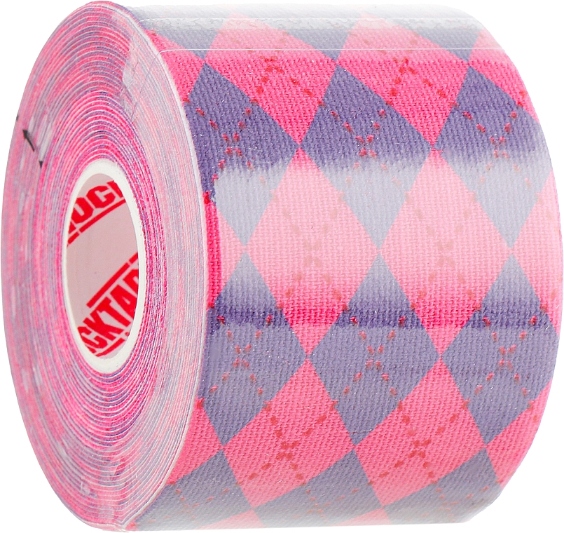 Taśma kinesio, Pink Argyle - RockTape Design — Zdjęcie N2