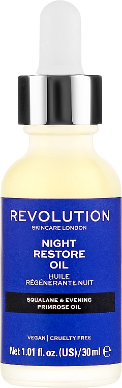Olejek przywracający skórze blask na noc - Makeup Revolution Skincare Night Restore Oil — Zdjęcie N2