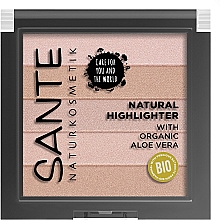 Naturalny rozświetlacz do twarzy - Sante Natural Highlighter With Organic Aloe Vera — Zdjęcie N2