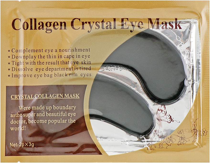Hydrożelowe płatki pod oczy przeciwzmarszczkowe oraz przeciwstarzeniowe z kolagenem i ekstraktem z czarnej perły - Veronni Collagen Crystal Eye Mask