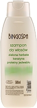 Kup PRZECENA! Szampon z zieloną herbatą, keratyną i proteinami jedwabiu - BingoSpa Shampoo Green Tea, Keratin And Silk Proteins *