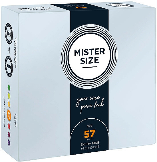Prezerwatywy lateksowe, rozm. 57, 36 szt. - Mister Size Extra Fine Condoms — Zdjęcie N1