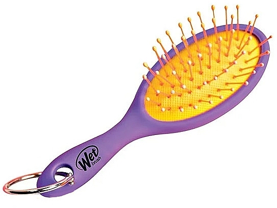 Szczotka do włosów z breloczkiem, fioletowa - Wet Brush Neon Keychain Brush — Zdjęcie N1
