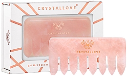 Kup Grzebień do masażu skóry głowy i ciała z kwarcu różowego - Crystallove