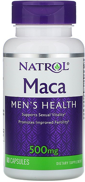 Maca dla zdrowia mężczyzn, 500 mg - Natrol Maca Men's Healh — Zdjęcie N1